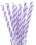 Хартиени сламки Ø 1.2 x 26 см Bubble Tee, лилав цвят, 50 броя