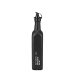Стъклена бутилка за зехтин с наливник URLA 500 мл, цвят черен мат