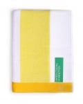 Плажна кърпа 90 x 160 см Rainbow, жълто и бяло, United Colors Of Benetton