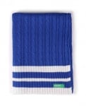 Плетено одеяло Rainbow 140 х 190 см, син цвят, 100% акрил, United Colors Of Benetton