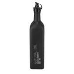 Стъклена бутилка за зехтин с наливник URLA 750 мл, цвят черен мат