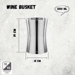 Стоманен двустенен охладител за вино 13 x 19 см Barware, Wilmax Англия