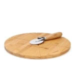 Бамбукова дъска с нож за рязане на пица 32 см, BAMBOU, HOMLA Полша
