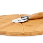 Бамбукова дъска с нож за рязане на пица 32 см, BAMBOU, HOMLA Полша