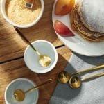 Лъжички за кафе или чай 13 см GRANDE GOLD, 4 броя, цвят злато, HOMLA Полша