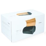 Кутия за хляб с бамбуков капак 38 x 25 x 21 см RAKEL, черен цвят, HOMLA Полша