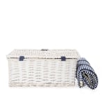 Хладилна кошница за пикник за 4 човека с постелка ORLANDO, бял цвят, HOMLA Полша