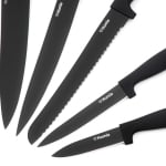 Комплект 5 броя ножове с блок за съхранение COXA, черен цвят, HOMLA Полша