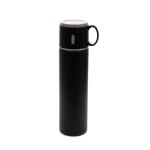 Стоманен термос за кафе или чай 580 мл с чаша LIBRE, черен цвят, HOMLA Полша