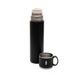 Стоманен термос за кафе или чай 580 мл с чаша LIBRE, черен цвят, HOMLA Полша
