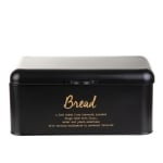 Стоманена кутия за хляб  ESCILLE, 33 x 19 x 15 см, черен цвят, HOMLA Полша