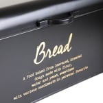 Стоманена кутия за хляб  ESCILLE, 33 x 19 x 15 см, черен цвят, HOMLA Полша