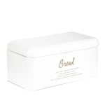 Стоманена кутия за хляб  ESCILLE, 33 x 19 x 15 см, бял цвят, HOMLA Полша