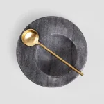 Мраморен съд за подправки 10.5 см с лъжичка MARBLE, HOMLA Полша