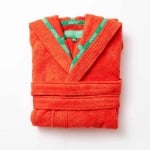 Халат за баня с качулка Rainbow L/XL, червен цвят, United Colors Of Benetton