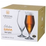 GAVIA чаши за бира 630 мл, 6 броя, Bohemia Crystalite