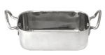 Иноксов правоъгълен ростер за сервиране и презентация 14.5 x 9.5 см