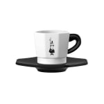 Порцеланов сервиз за еспресо кафе 75 мл, 8 части, 8-Faces, черно и бял цвят, Bialetti Италия