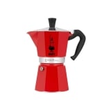 Кафеварка за 3 кафета Moka Express Color, червен цвят, Bialetti Италия