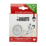 Комплект 3 броя уплътнители и 1 филтър за кафеварки - 1 чаша, Bialetti Италия