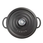 Чугунена кръгла тенджера с капак 28 х 11 см, 5.5 литра, черен мат, SUREL Турция