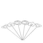 Метални шишчета за хапки SILVER, 6 броя