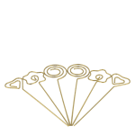 Метални шишчета за хапки GOLD, 6 броя