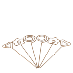 Метални шишчета за хапки ROSE GOLD, 6 броя