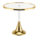 Кръгла стойка за блок маса Ø 30 x h 27 см, TRANSPARENT/GOLD, WICKED