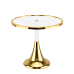 Кръгла стойка за блок маса Ø 25 x h 22 см, TRANSPARENT/GOLD, WICKED