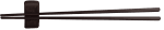 Меламинова поставка за клечки 6 см, черен цвят