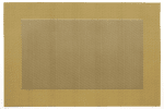 Правоъгълна подложка за хранене с кант 45 x 30 см PVC, жълт цвят, 6 броя