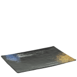 Меламиново правоъгълно плато 30 x 21 x h 2 cм OKIMI, черен цвят