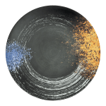Меламинова кръгла чиния Ø 22.5 x h 2 cм OKIMI, черен цвят