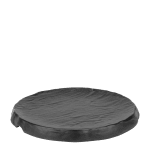 Меламиново кръгло плато Ø 24 x h 2 cм SHIBUI, черен цвят
