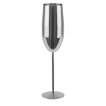 Иноксова чаша за шампанско 300 мл SILVER, Ø 6 x h 25 см, сребърен цвят