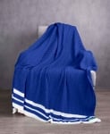 Плетено одеяло Rainbow 140 х 190 см, син цвят, 100% акрил, United Colors Of Benetton