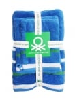Kомплект 2 броя кърпи и 2 броя ръкавици за баня Rainbow, син цвят, United Colors Of Benetton