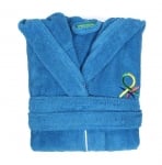 Детски халат за баня Kids 7-9 години, син цвят, United Colors Of Benetton