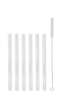 Комплект 6 стъклени сламки 15 см Amo - прозрачни, Vialli Design Полша
