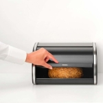 Кутия за хляб Roll Top, Matt Black, средна, Brabantia Холандия