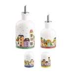 Сет за олио, оцет, сол и пипер порцеланов Egan