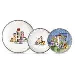 Сини порцеланови чинии 3 бр Egan