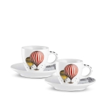 2 бр порцеланов сет чаши за кафе с чинийки Egan