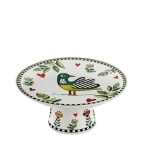 Порцеланова поставка/стойка за торта 19 x 19 см Cocorico, зелена, Egan Италия