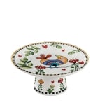 Порцеланова поставка/стойка за торта 19 x 19 см Cocorico - жълта, Egan Италия