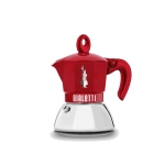 Кафеварка za 2 kafeta Moka Exclusive, индукция, червена, Bialetti Италия