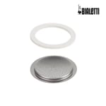 Силиконов уплътнител и 1 бр филтър за кафеварка за 6 чаши Bialetti