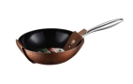 дълбок уок тиган Cheffino с луксозен меден кован ефект