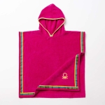 Детско пончо за плаж 65 х 65 см, розов цвят, Rainbow Kids, United Colors Of Benetton